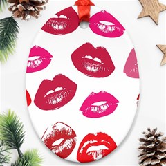 Lips Oval Ornament (two Sides) by nateshop