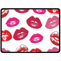 Lips Fleece Blanket (large)  by nateshop