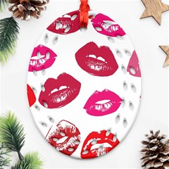 Lips Oval Filigree Ornament (two Sides) by nateshop