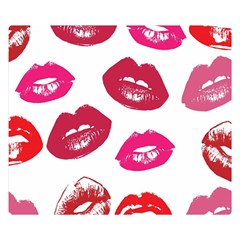 Lips Double Sided Flano Blanket (small)  by nateshop