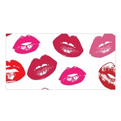 Lips Satin Shawl 45  X 80  by nateshop