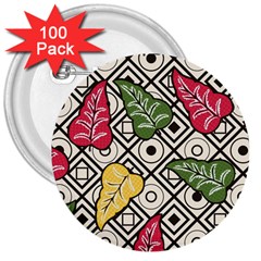 Leaves 3  Buttons (100 Pack)  by nateshop