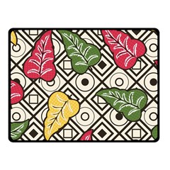 Leaves Fleece Blanket (small) by nateshop