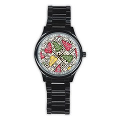 Leaves Stainless Steel Round Watch by nateshop