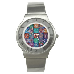 Mandala Art Stainless Steel Watch by nateshop