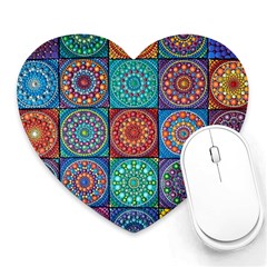 Mandala Art Heart Mousepads by nateshop