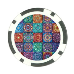 Mandala Art Poker Chip Card Guard (10 Pack) by nateshop