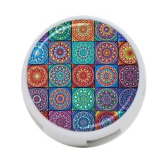 Mandala Art 4-port Usb Hub (one Side) by nateshop