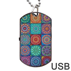 Mandala Art Dog Tag Usb Flash (one Side) by nateshop