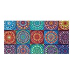 Mandala Art Satin Wrap 35  x 70  Front