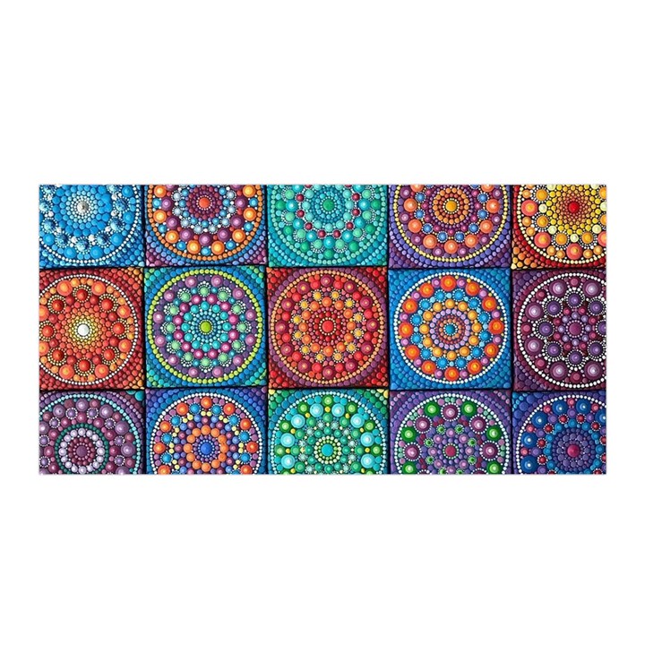 Mandala Art Satin Wrap 35  x 70 