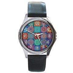 Mandala Art Round Metal Watch by nateshop