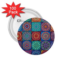 Mandala Art 2 25  Buttons (100 Pack)  by nateshop