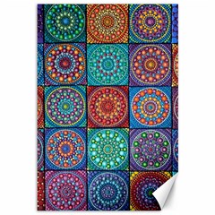 Mandala Art Canvas 12  X 18  by nateshop