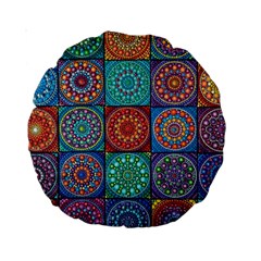 Mandala Art Standard 15  Premium Round Cushions by nateshop