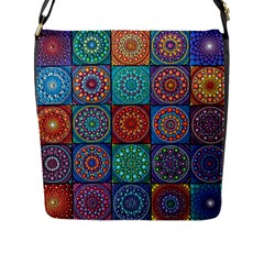 Mandala Art Flap Closure Messenger Bag (l) by nateshop