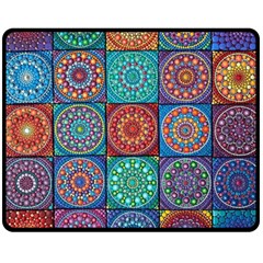 Mandala Art Double Sided Fleece Blanket (medium)  by nateshop