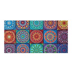 Mandala Art Satin Wrap 35  X 70 