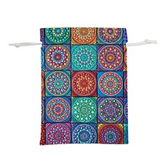 Mandala Art Lightweight Drawstring Pouch (l) by nateshop