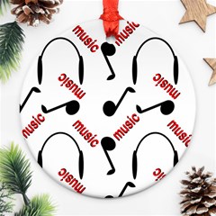 Music Round Ornament (two Sides) by nateshop