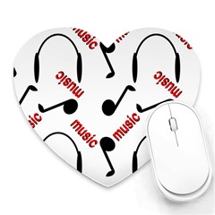 Music Heart Mousepads by nateshop