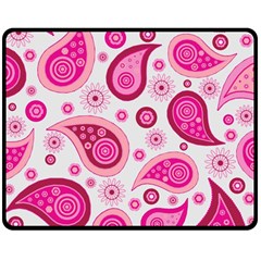 Paisley Double Sided Fleece Blanket (medium)  by nateshop