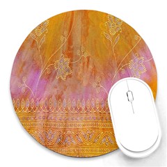 Pattern Cloth Background Round Mousepads by nateshop