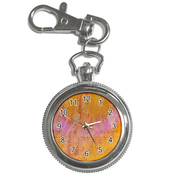 Pattern Cloth Background Key Chain Watches