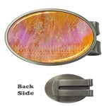 Pattern Cloth Background Money Clips (Oval)  Front