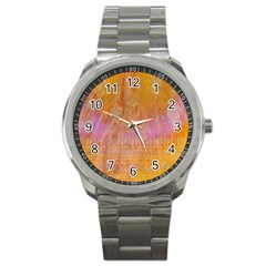 Pattern Cloth Background Sport Metal Watch by nateshop