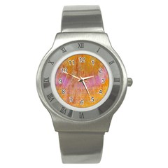 Pattern Cloth Background Stainless Steel Watch by nateshop