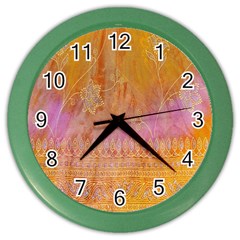 Pattern Cloth Background Color Wall Clock by nateshop