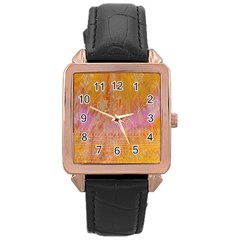 Pattern Cloth Background Rose Gold Leather Watch  by nateshop