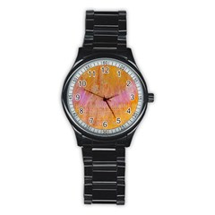 Pattern Cloth Background Stainless Steel Round Watch by nateshop