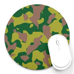 Pattern-camaouflage Round Mousepads by nateshop