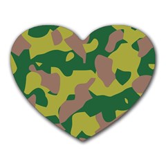 Pattern-camaouflage Heart Mousepads by nateshop