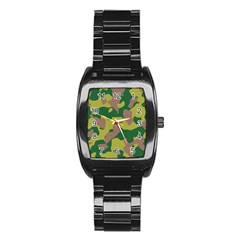 Pattern-camaouflage Stainless Steel Barrel Watch by nateshop