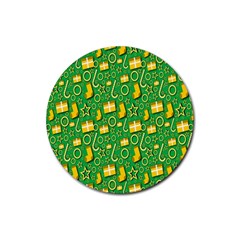 Pattern-cloth Paper Pattern Rubber Round Coaster (4 Pack) by nateshop