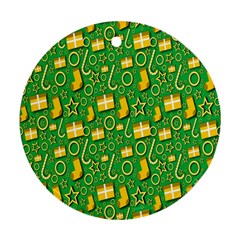 Pattern-cloth Paper Pattern Round Ornament (two Sides) by nateshop