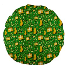 Pattern-cloth Paper Pattern Large 18  Premium Flano Round Cushions by nateshop