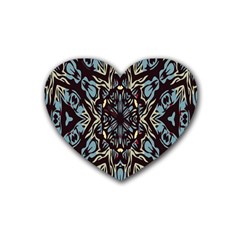 Pattern-mandala Rubber Heart Coaster (4 Pack) by nateshop