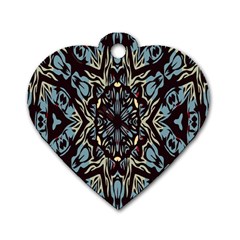 Pattern-mandala Dog Tag Heart (two Sides) by nateshop