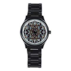 Pattern-mandala Stainless Steel Round Watch by nateshop