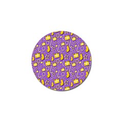 Pattern-purple-cloth Papper Pattern Golf Ball Marker (10 Pack) by nateshop