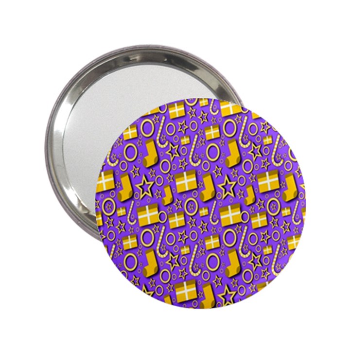 Pattern-purple-cloth Papper Pattern 2.25  Handbag Mirrors