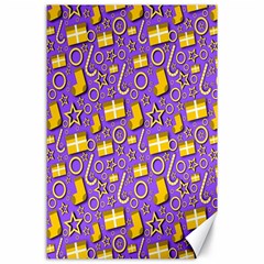 Pattern-purple-cloth Papper Pattern Canvas 24  X 36  by nateshop