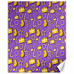 Pattern-purple-cloth Papper Pattern Canvas 11  X 14  by nateshop