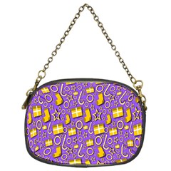 Pattern-purple-cloth Papper Pattern Chain Purse (two Sides) by nateshop