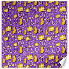 Pattern-purple-cloth Papper Pattern Canvas 16  X 16  by nateshop