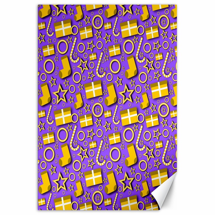 Pattern-purple-cloth Papper Pattern Canvas 20  x 30 